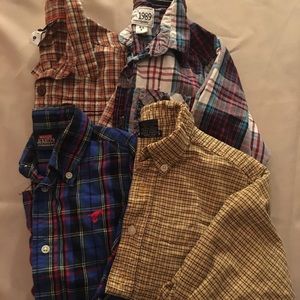 Boy’s Lot of 4 Long Sleeve Button up Shirts Size 4